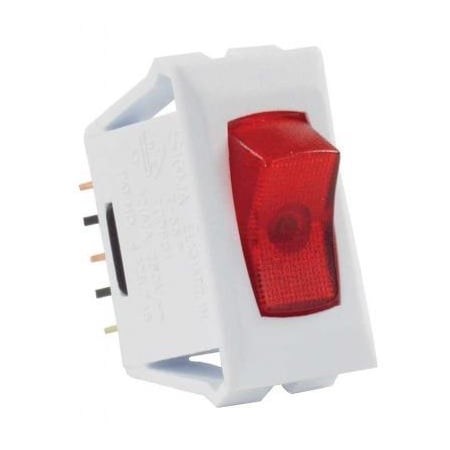 Jr Products ILLUMINATED 12V ON/OFF SWITCH, RED/WHITE 12505